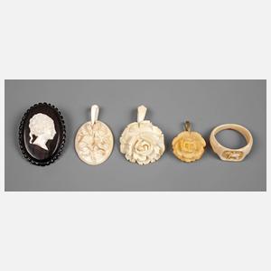 Konvolut Beinschmuck