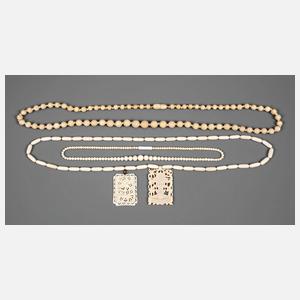 Vier Teile Beinschmuck