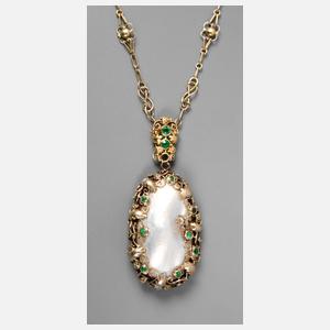 Historismus-Collier mit Barockperle