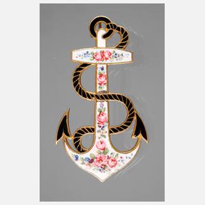 Emaillebrosche als Anker