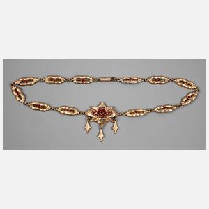 Granatcollier Historismus