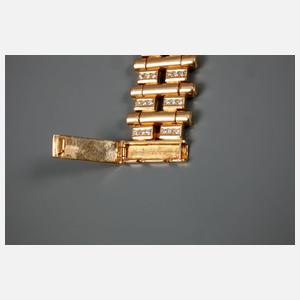 Massive Golduhr mit Brillantbesatz