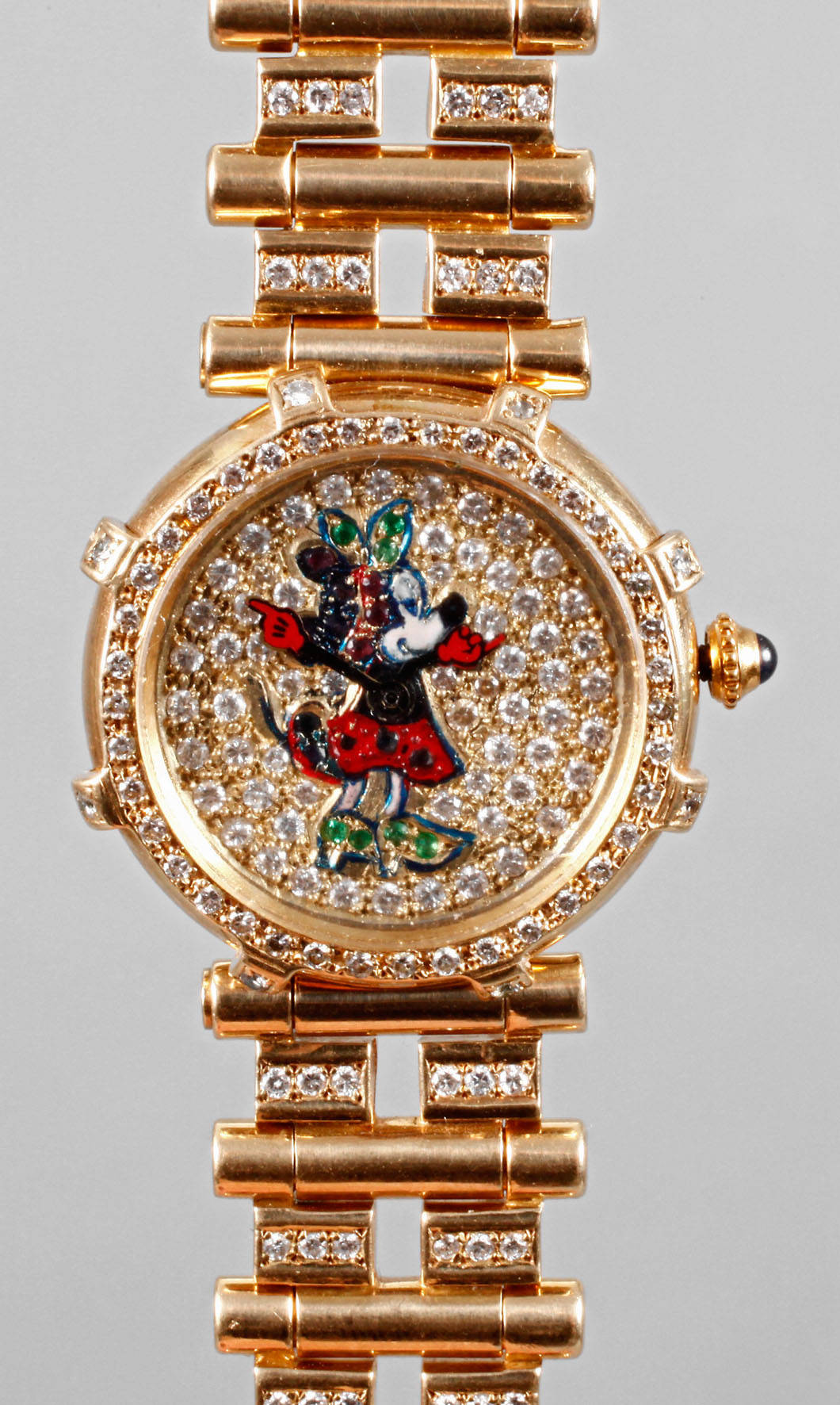 Massive Golduhr mit Brillantbesatz