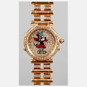 Massive Golduhr mit Brillantbesatz