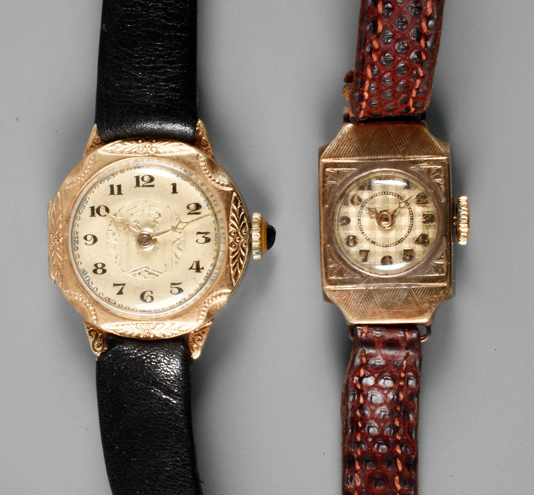 Zwei Damenarmbanduhren Art déco