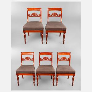 Fünf Biedermeierstühle