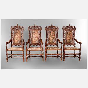 Vier Sessel Neobarock