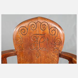 Paar Armlehnstühle Studentika