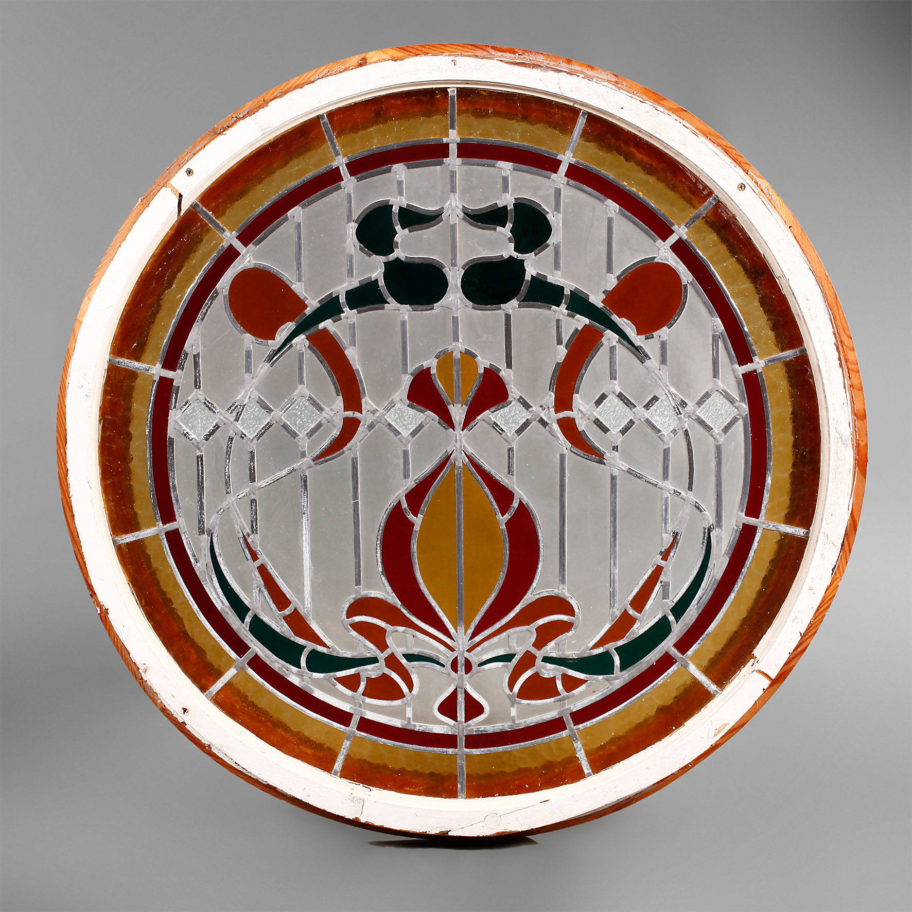 Rundes Bleiglasfenster