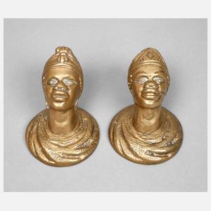 Paar figürliche Türknäufe