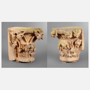 Zwei Gotische Eckkapitelle