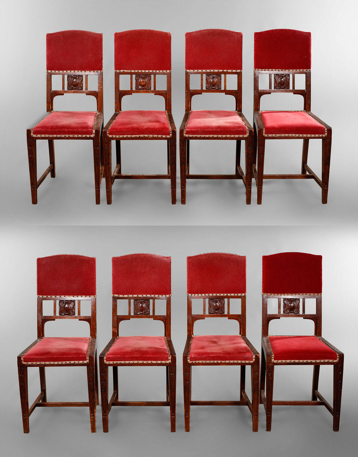 Acht Jugendstil-Stühle