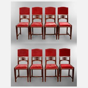 Acht Jugendstil-Stühle