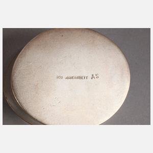 Kleine Silberdose mit Elfenbeindeckel