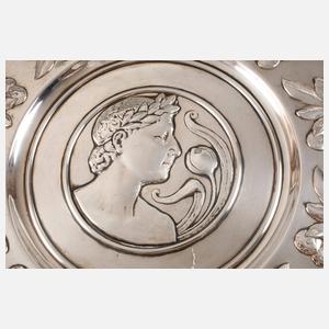 Paar große Jugendstil-Wandteller