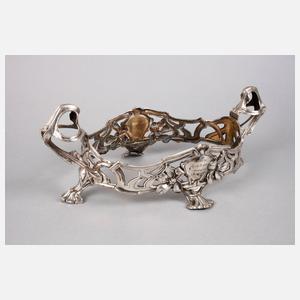 Große Jugendstiljardiniere Silber
