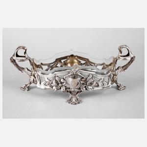 Große Jugendstiljardiniere Silber