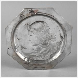 WMF Jugendstilteller Mädchenportrait