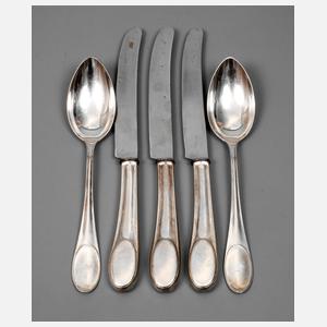 Silber fünf Besteckteile Albin Müller