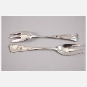 Sechs Kuchengabeln Carl Osswald