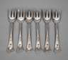 Sechs Kuchengabeln Carl Osswald