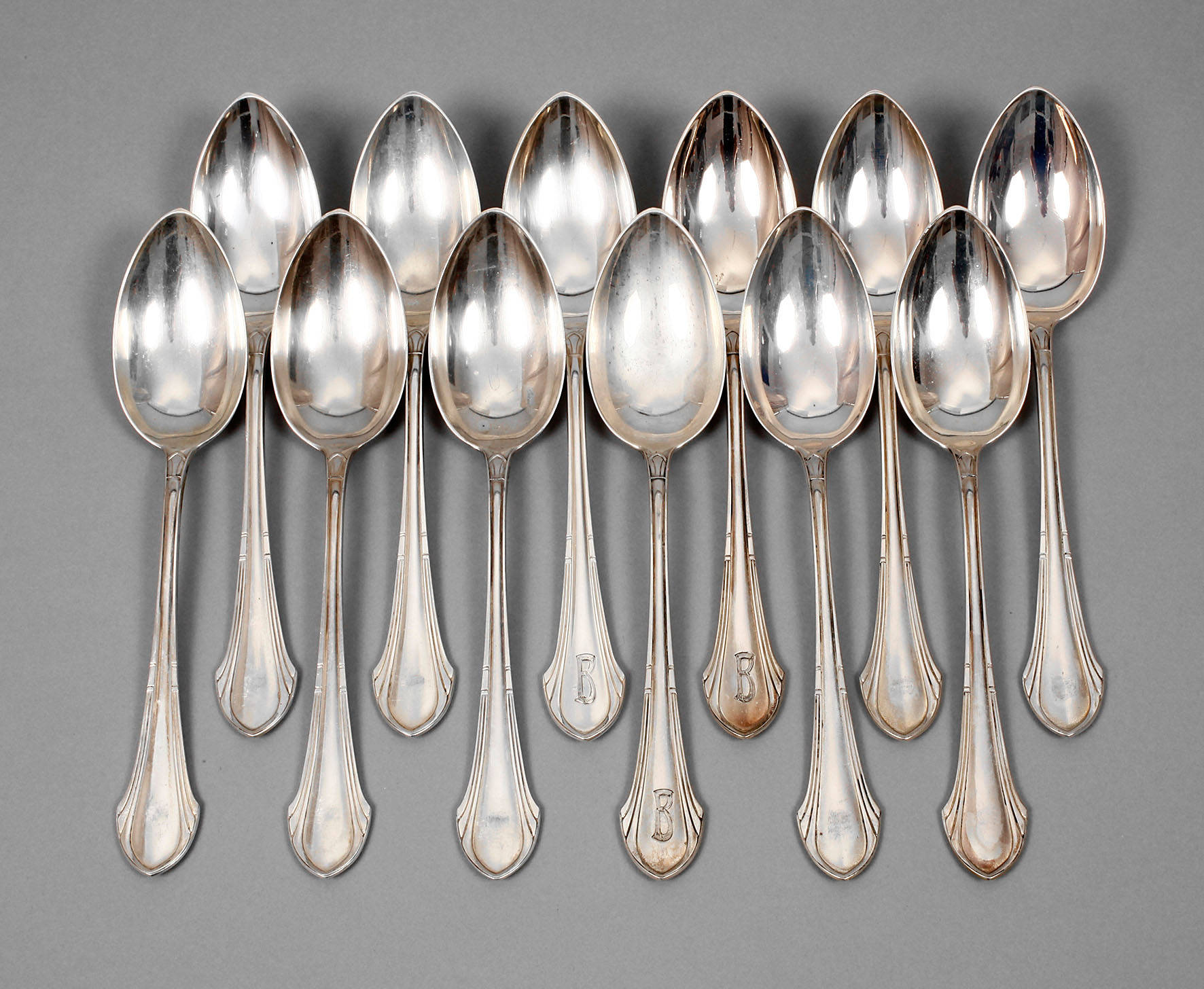 Silber 12 Speiselöffel Friedrich Adler