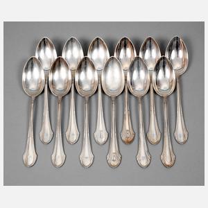 Silber 12 Speiselöffel Friedrich Adler