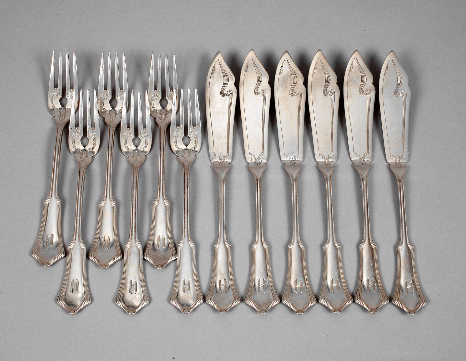 Hugo Leven Fischbesteck für sechs Personen