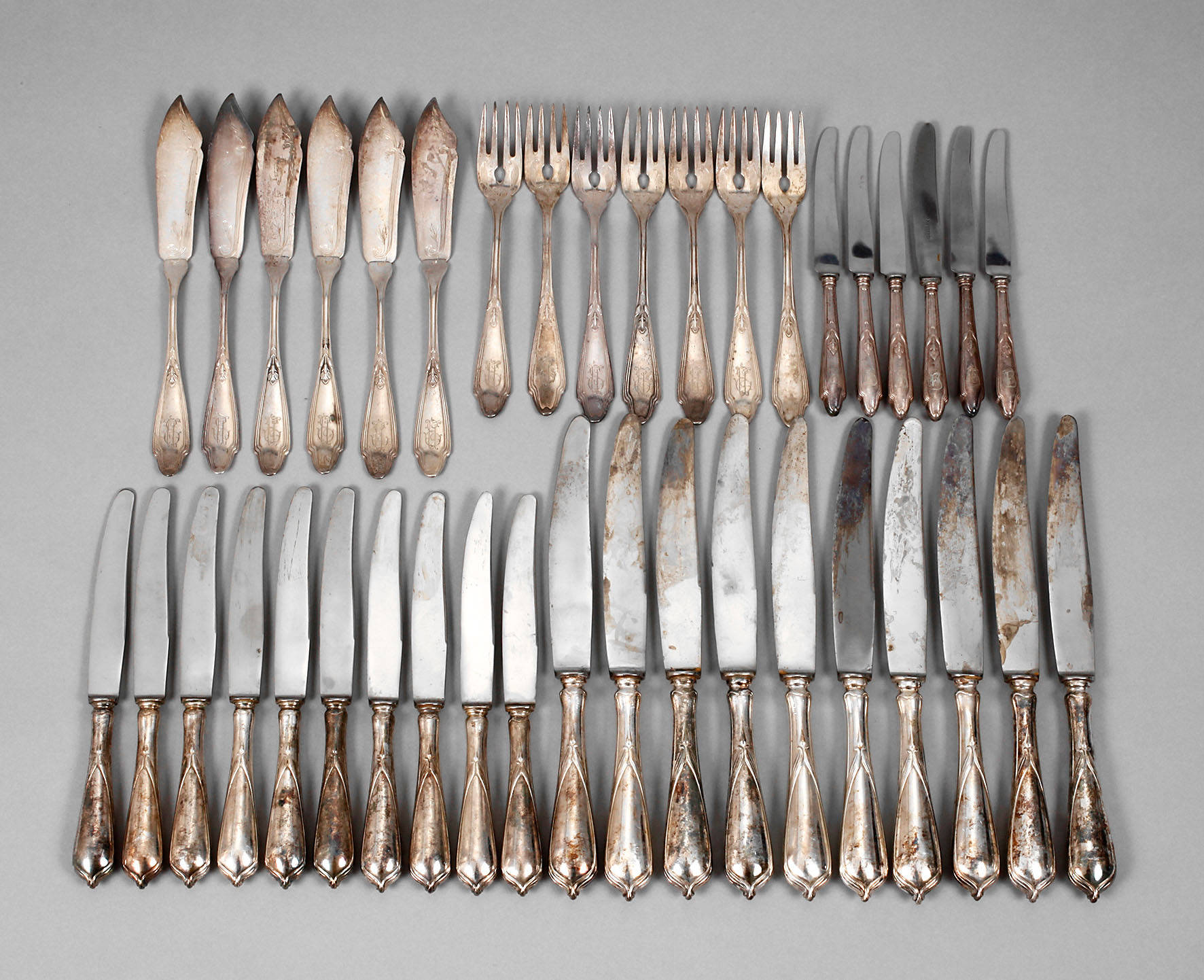 Konvolut Besteck in der Art von Hugo Leven