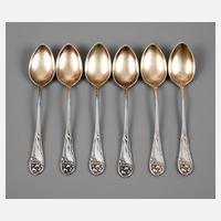 Sechs Mokkalöffel Silber Bruckmann111