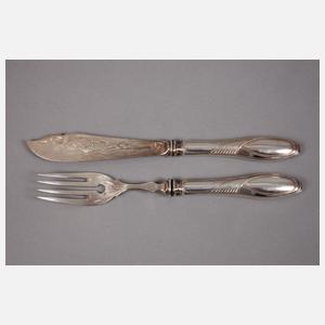 Silber Jugendstil-Fischbesteck