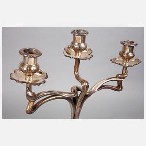 Große dreiflammige Jugendstilgirandole