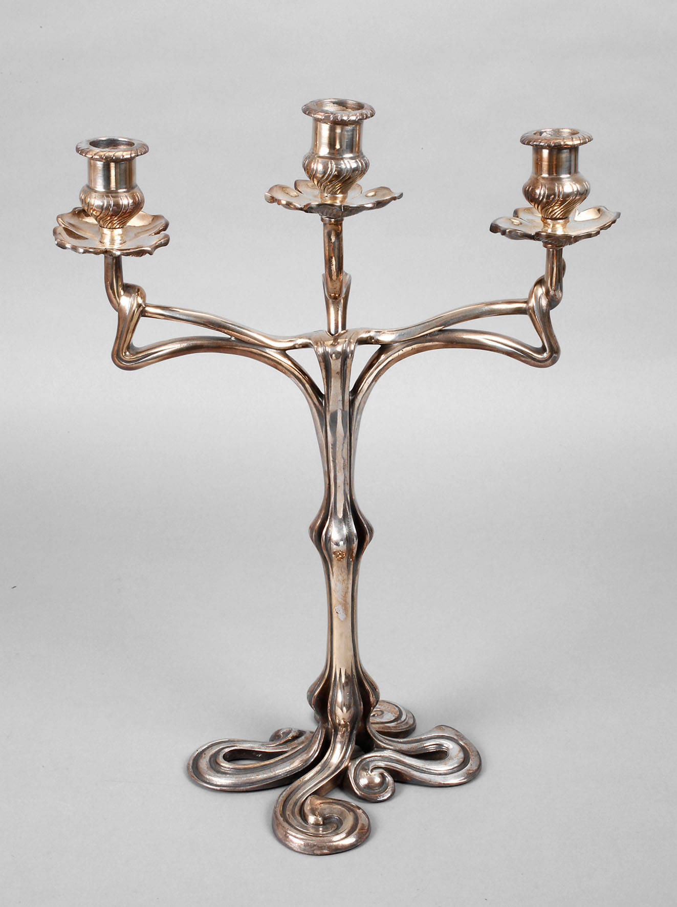 Große dreiflammige Jugendstilgirandole