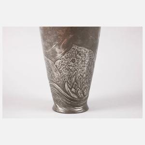 Große Jugendstilvase Libellendekor