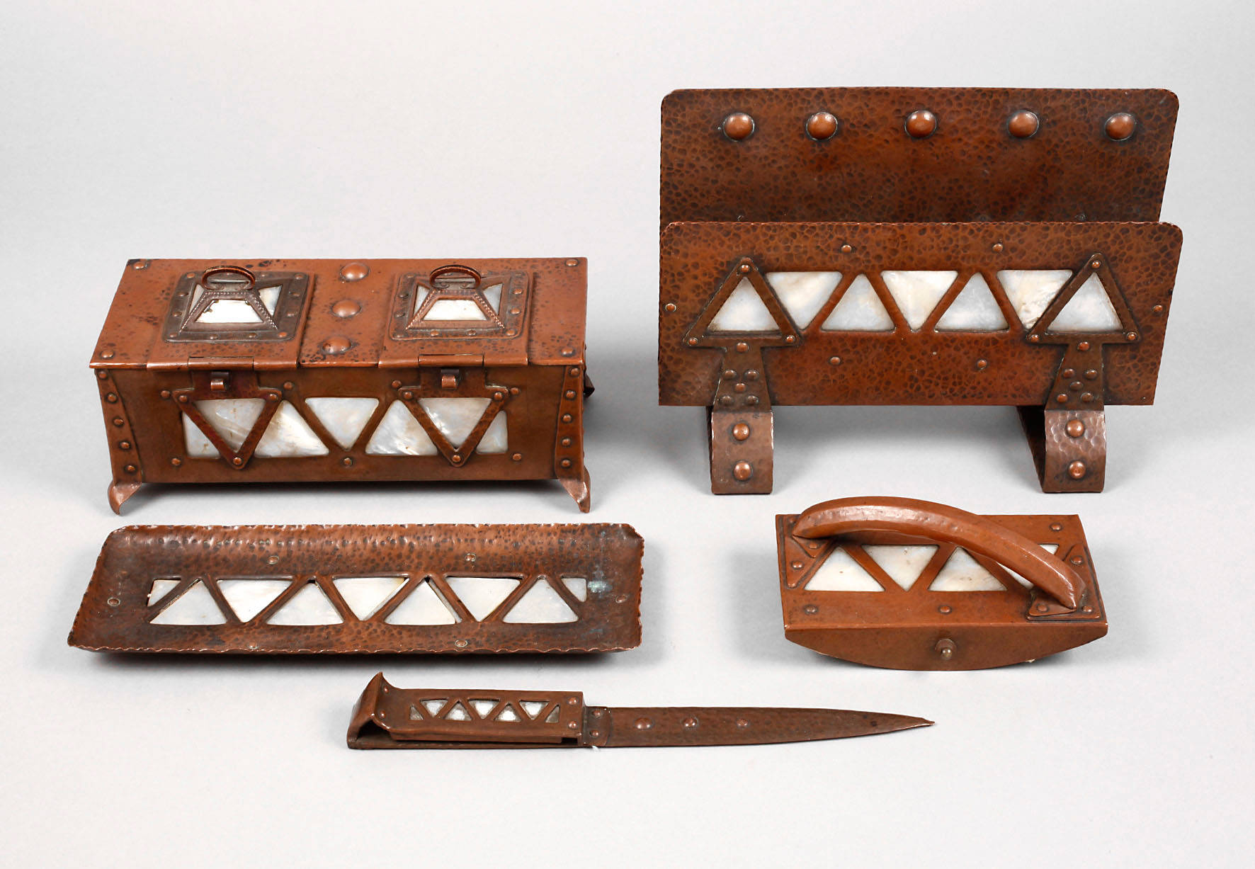 Jugendstil-Schreibset Kupfer