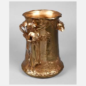 Jugendstil Sektkühler mit Rheinlandschaft