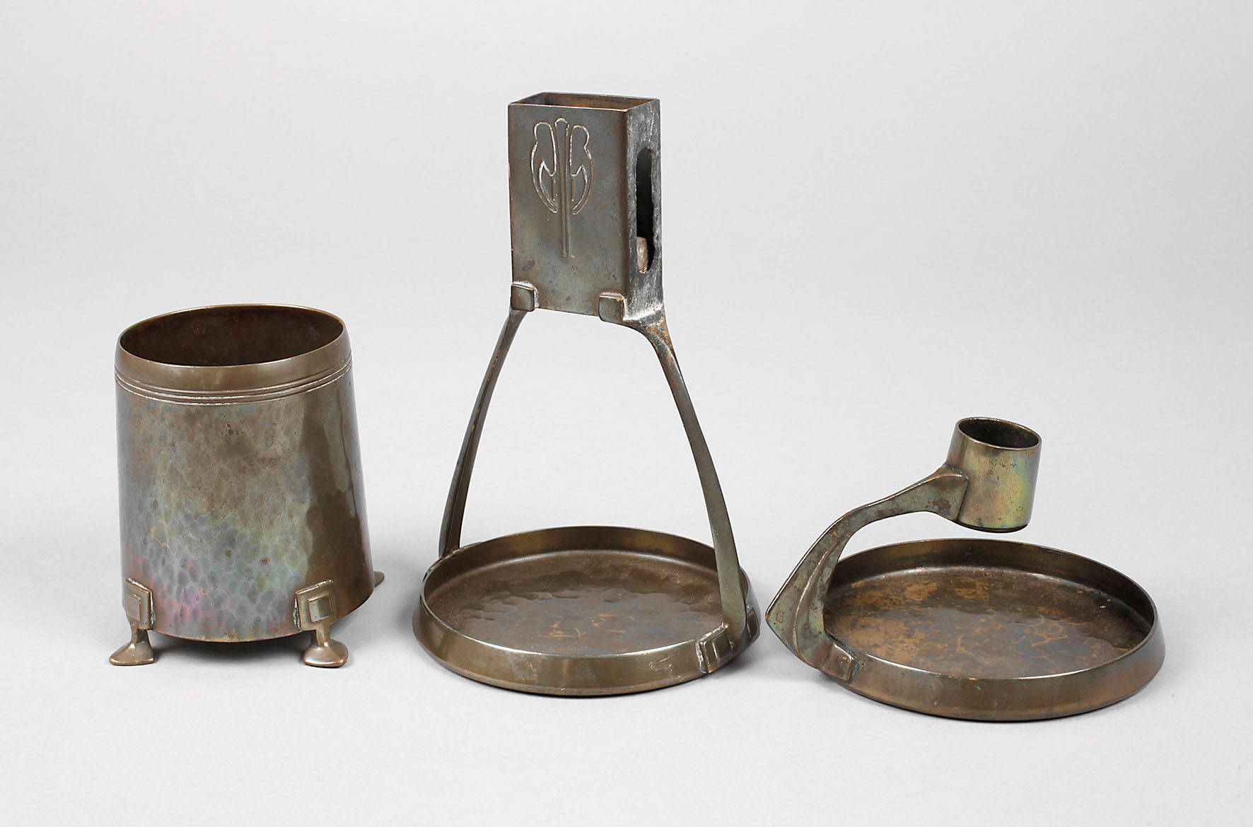 Rauchset Messing Jugendstil