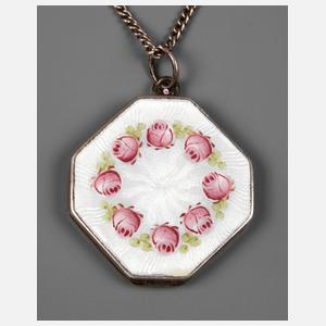 Emailliertes Medaillon Jugendstil