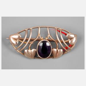 Jugendstilbrosche Gold