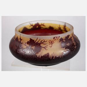 Émile Gallé Deckeldose Ätzglas