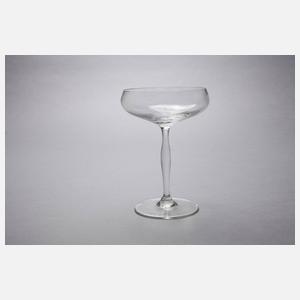 Fünf Champagnergläser Jugendstil