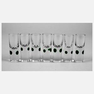 Sieben Schnapsgläser Bayerischer Wald