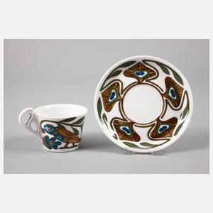 Burgau Mokkatasse Jugendstil