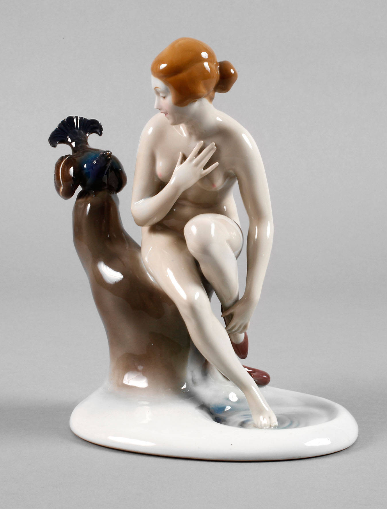 Fraureuth Frauenakt mit Birkhahn