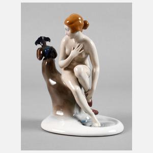 Fraureuth Frauenakt mit Birkhahn