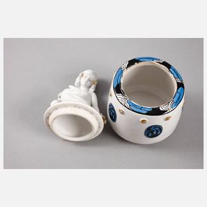 Katzhütte Deckeldose Jugendstil