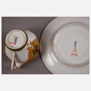 KPM Berlin Mokkatasse Schmetterlingsdekor