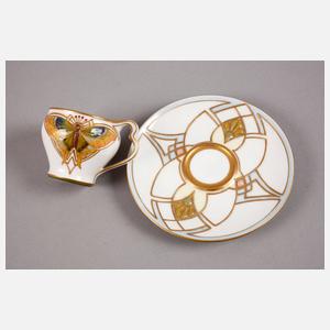 KPM Berlin Mokkatasse Schmetterlingsdekor