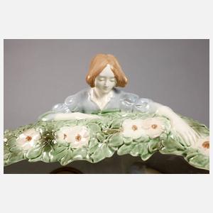 Porzellanuhr Dornröschen