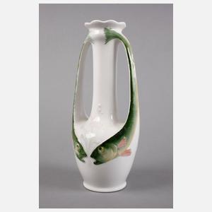 Rörstrand Jugendstilvase Fischdekor